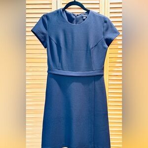 Ann Taylor Navy Blue Textured Mini Dress